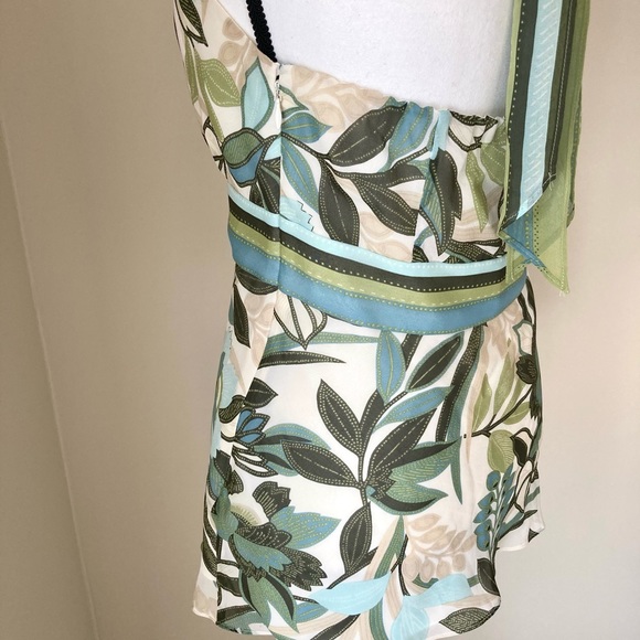 Ann Taylor Silk Ribbon Halter Top Floral Print 4 - Picture 7 of 11